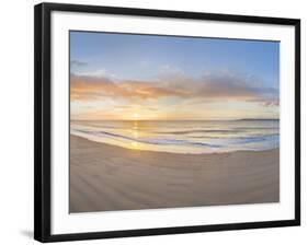 Sunrise over the Sea, Tenby, Pembrokeshire, Wales-null-Framed Photographic Print