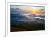 Sunrise over the Valley with Villages and Lake Situated in Caldera of Old Giant Volcano. Bali, Indo-Dudarev Mikhail-Framed Photographic Print
