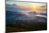Sunrise over the Valley with Villages and Lake Situated in Caldera of Old Giant Volcano. Bali, Indo-Dudarev Mikhail-Mounted Photographic Print