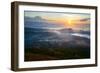 Sunrise over the Valley with Villages and Lake Situated in Caldera of Old Giant Volcano. Bali, Indo-Dudarev Mikhail-Framed Photographic Print