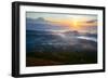 Sunrise over the Valley with Villages and Lake Situated in Caldera of Old Giant Volcano. Bali, Indo-Dudarev Mikhail-Framed Photographic Print