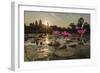 Sunrise over the West Entrance to Angkor Wat, Angkor, Siem Reap, Cambodia-Michael Nolan-Framed Photographic Print