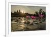 Sunrise over the West Entrance to Angkor Wat, Angkor, Siem Reap, Cambodia-Michael Nolan-Framed Photographic Print