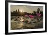 Sunrise over the West Entrance to Angkor Wat, Angkor, Siem Reap, Cambodia-Michael Nolan-Framed Photographic Print