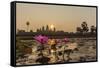 Sunrise over the West Entrance to Angkor Wat, Angkor, Siem Reap, Cambodia-Michael Nolan-Framed Stretched Canvas