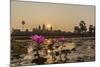 Sunrise over the West Entrance to Angkor Wat, Angkor, Siem Reap, Cambodia-Michael Nolan-Mounted Photographic Print