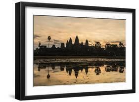 Sunrise over the West Entrance to Angkor Wat, Angkor, Siem Reap, Cambodia-Michael Nolan-Framed Photographic Print