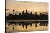 Sunrise over the West Entrance to Angkor Wat, Angkor, Siem Reap, Cambodia-Michael Nolan-Stretched Canvas