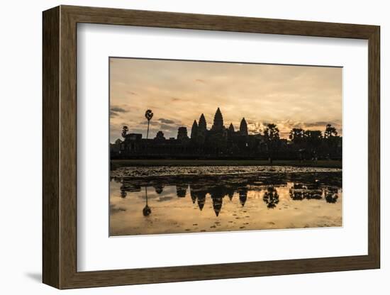 Sunrise over the West Entrance to Angkor Wat, Angkor, Siem Reap, Cambodia-Michael Nolan-Framed Photographic Print