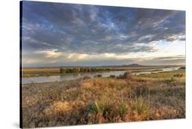 Sunrise over the Yellowstone River near Terry, Montana, USA-Chuck Haney-Stretched Canvas