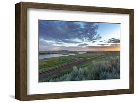 Sunrise over the Yellowstone River near Terry, Montana, USA-Chuck Haney-Framed Photographic Print