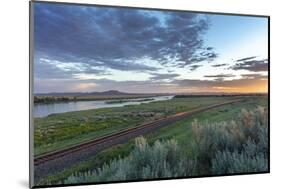 Sunrise over the Yellowstone River near Terry, Montana, USA-Chuck Haney-Mounted Photographic Print