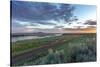 Sunrise over the Yellowstone River near Terry, Montana, USA-Chuck Haney-Stretched Canvas