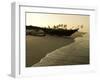 Sunrise over Traditional Fishing Boat and Beach, Benaulim, Goa, India, Asia-Stuart Black-Framed Photographic Print