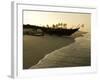 Sunrise over Traditional Fishing Boat and Beach, Benaulim, Goa, India, Asia-Stuart Black-Framed Photographic Print