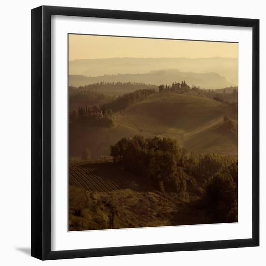 Sunrise over Tuscany I-Shelley Lake-Framed Photographic Print