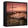 Sunrise over Typical White Andalucian Village, Casares, Andalucia, Spain, Europe-Stuart Black-Framed Stretched Canvas