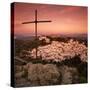Sunrise over Typical White Andalucian Village, Casares, Andalucia, Spain, Europe-Stuart Black-Stretched Canvas