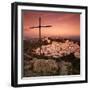 Sunrise over Typical White Andalucian Village, Casares, Andalucia, Spain, Europe-Stuart Black-Framed Photographic Print