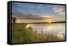 Sunrise over Wetlands at Arrowwood NWR, North Dakota, USA-Chuck Haney-Framed Stretched Canvas