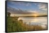 Sunrise over Wetlands at Arrowwood NWR, North Dakota, USA-Chuck Haney-Framed Stretched Canvas