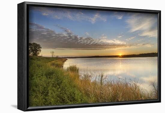 Sunrise over Wetlands at Arrowwood NWR, North Dakota, USA-Chuck Haney-Framed Photographic Print