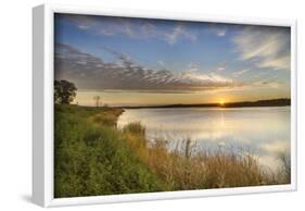 Sunrise over Wetlands at Arrowwood NWR, North Dakota, USA-Chuck Haney-Framed Photographic Print