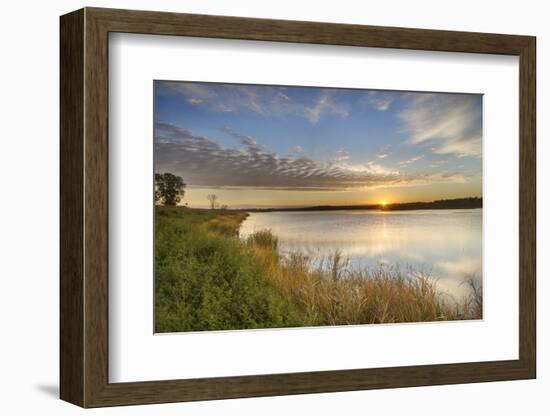 Sunrise over Wetlands at Arrowwood NWR, North Dakota, USA-Chuck Haney-Framed Photographic Print