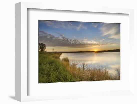 Sunrise over Wetlands at Arrowwood NWR, North Dakota, USA-Chuck Haney-Framed Photographic Print