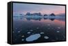 Sunrise over Wiencke Island in the Neumayer Channel, Antarctica, Polar Regions-Michael Nolan-Framed Stretched Canvas