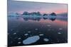 Sunrise over Wiencke Island in the Neumayer Channel, Antarctica, Polar Regions-Michael Nolan-Mounted Photographic Print