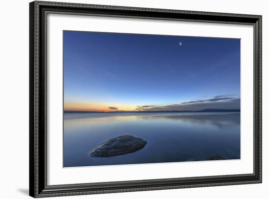 Sunrise over Yellowstone Lake, Yellowstone National Park, Wyoming, USA-Tom Norring-Framed Photographic Print