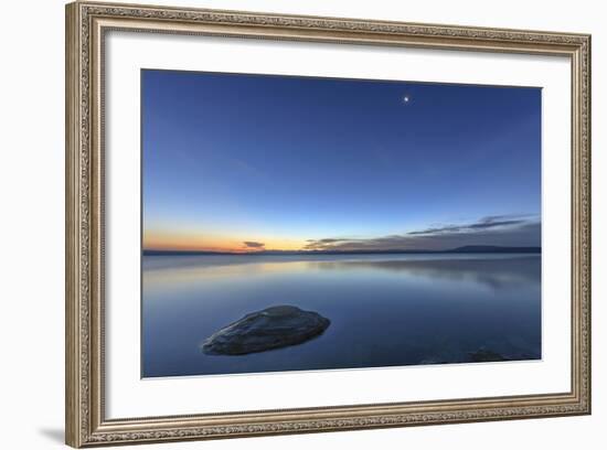 Sunrise over Yellowstone Lake, Yellowstone National Park, Wyoming, USA-Tom Norring-Framed Photographic Print