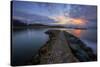 Sunrise Pier at Fort Baker, Sausalito California-null-Stretched Canvas