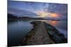 Sunrise Pier at Fort Baker, Sausalito California-null-Mounted Photographic Print