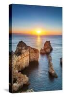 Sunrise, Ponta De Piedade, Lagos, Algarve, Portugal-Sabine Lubenow-Stretched Canvas