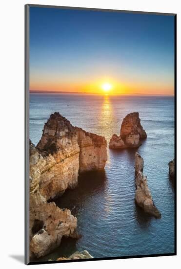 Sunrise, Ponta De Piedade, Lagos, Algarve, Portugal-Sabine Lubenow-Mounted Photographic Print