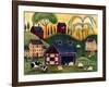 Sunrise Red Quilt Barn Cheryl Bartley-Cheryl Bartley-Framed Giclee Print