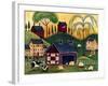 Sunrise Red Quilt Barn Cheryl Bartley-Cheryl Bartley-Framed Giclee Print