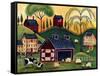 Sunrise Red Quilt Barn Cheryl Bartley-Cheryl Bartley-Framed Stretched Canvas