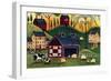 Sunrise Red Quilt Barn-Cheryl Bartley-Framed Premium Giclee Print