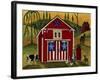 Sunrise Red White Blue Barn Lang-Cheryl Bartley-Framed Giclee Print