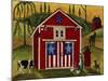 Sunrise Red White Blue Barn Lang-Cheryl Bartley-Mounted Giclee Print