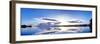 Sunrise reflected on water, Mangawhai, Northland, New Zealand-Panoramic Images-Framed Photographic Print