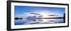 Sunrise reflected on water, Mangawhai, Northland, New Zealand-Panoramic Images-Framed Photographic Print