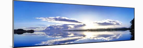 Sunrise reflected on water, Mangawhai, Northland, New Zealand-Panoramic Images-Mounted Photographic Print