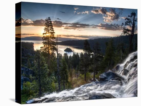 Sunrise Reflecting Off the Waters of Emerald Bay and Eagle Falls, South Lake Tahoe, Ca-Brad Beck-Stretched Canvas