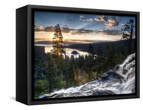 Sunrise Reflecting Off the Waters of Emerald Bay and Eagle Falls, South Lake Tahoe, Ca-Brad Beck-Framed Stretched Canvas