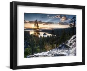 Sunrise Reflecting Off the Waters of Emerald Bay and Eagle Falls, South Lake Tahoe, Ca-Brad Beck-Framed Photographic Print