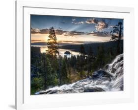 Sunrise Reflecting Off the Waters of Emerald Bay and Eagle Falls, South Lake Tahoe, Ca-Brad Beck-Framed Photographic Print